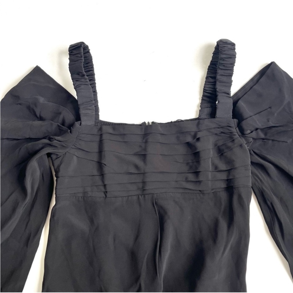 NWOT La Ligne Black Cold Shoulder Eve Midi Dress - Picture 4 of 7